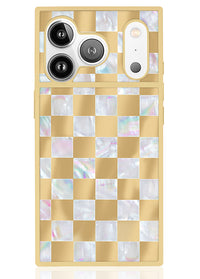 ["Gold", "Checkered", "Mother", "of", "Pearl", "SQUARE", "iPhone", "Case", "#iPhone", "17", "Pro", "Max", "+", "MagSafe,iPhone", "17", "Pro", "+", "MagSafe"]