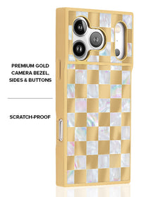 ["Gold", "Checkered", "Mother", "of", "Pearl", "SQUARE", "iPhone", "Case", "#iPhone", "17", "Pro", "Max", "+", "MagSafe,iPhone", "17", "Pro", "+", "MagSafe"]
