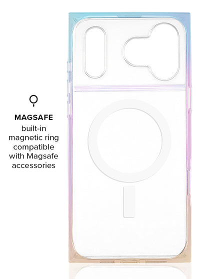 Iridescent Crystal Elegance SQUARE iPhone Case #iPhone 17 Pro Max + MagSafe