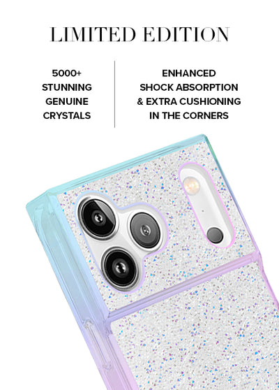Iridescent Crystal Elegance SQUARE iPhone Case #iPhone 17 Pro Max + MagSafe