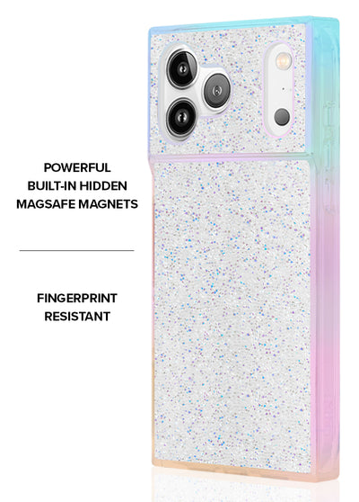 Iridescent Crystal Elegance SQUARE iPhone Case #iPhone 17 Pro Max + MagSafe