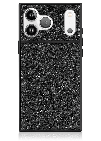 Black Crystal Elegance SQUARE iPhone Case #iPhone 18 Pro Max + MagSafe,iPhone 18 Pro + MagSafe