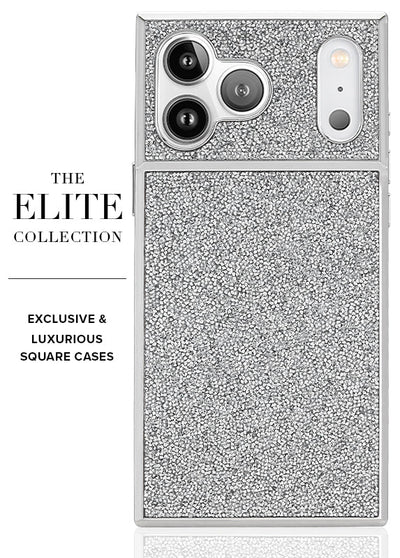 SQUARE® Silver Crystal Elegance iPhone Case #iPhone 18 Pro Max + MagSafe,iPhone 18 Pro + MagSafe