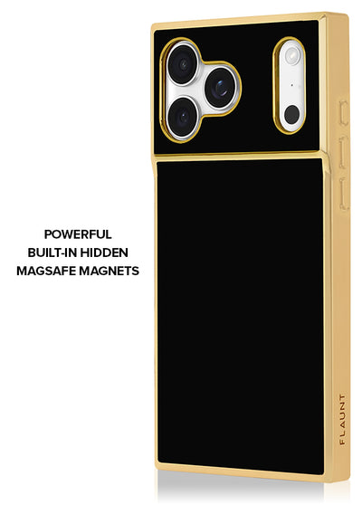Gilded Onyx Elegance SQUARE iPhone Case #iPhone 18 Pro Max + MagSafe,iPhone 18 Pro + MagSafe