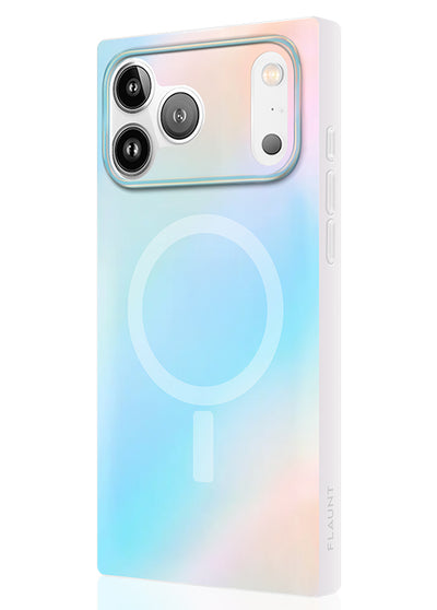 Iridescent Satin Square iPhone Case #iPhone 18 Pro Max + MagSafe,iPhone 18 Pro + MagSafe