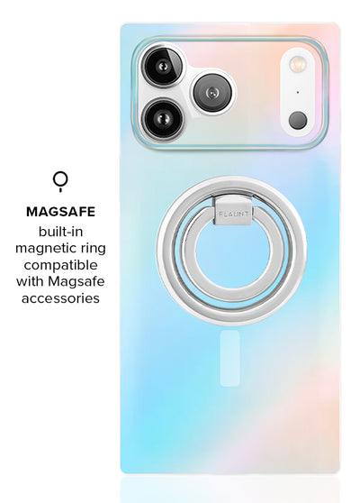 Iridescent Satin Square iPhone Case #iPhone 18 Pro Max + MagSafe,iPhone 18 Pro + MagSafe