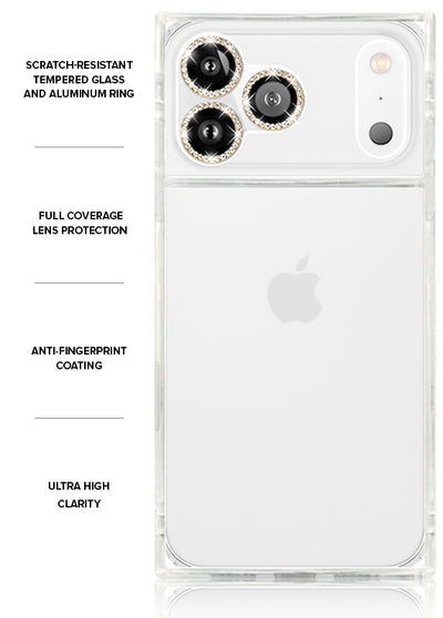 Gold Crystal Camera Lens Protectors #iPhone 17 Pro Max / 17 Pro / 16 Pro Max / 16 Pro / 15 Pro Max / 15 Pro