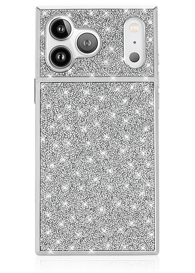 SQUARE® Silver Crystal Elegance iPhone Case #iPhone 18 Pro Max + MagSafe,iPhone 18 Pro + MagSafe