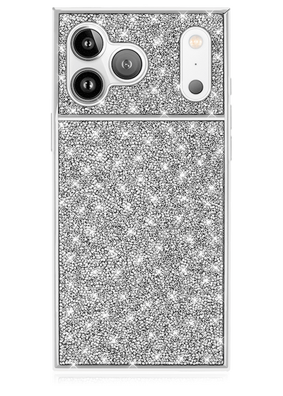 SQUARE® Silver Crystal Elegance iPhone Case #iPhone 17 Pro + MagSafe