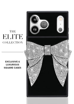 Black Velvet Bow Brilliance SQUARE iPhone Case #iPhone 17 Pro Max,iPhone 17 Pro