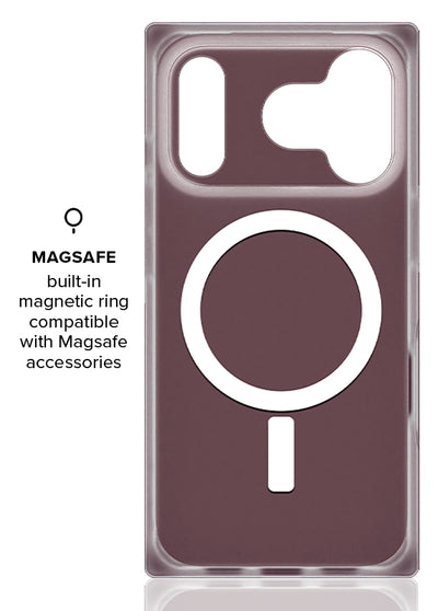 Burgundy Square iPhone Case #iPhone 17 Pro Max + MagSafe,iPhone 17 Pro + MagSafe