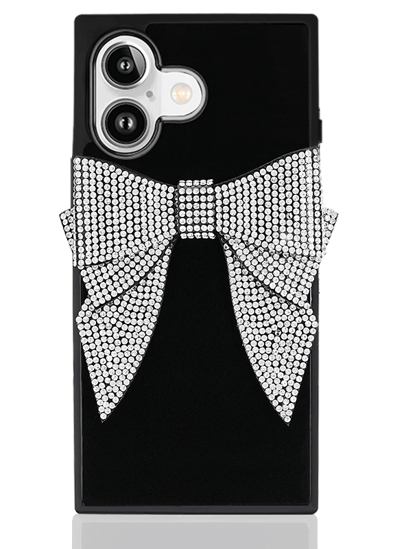 Elite Collection - SQUARE® Black Velvet Bow Brilliance iPhone Case (Not MagSafe Compatible)