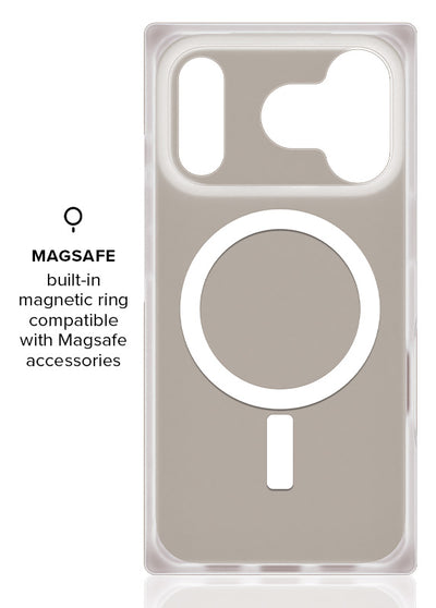 Nude Espresso Square iPhone Case #iPhone 17 Pro Max + MagSafe,iPhone 17 Pro + MagSafe