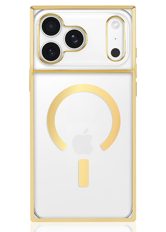Elite Collection - SQUARE® Gilded Crystal Clear Gold iPhone Case