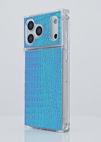 ["SQUARE®", "Green", "Iridescent", "Crocodile", "Faux", "Leather", "iPhone", "Case"]