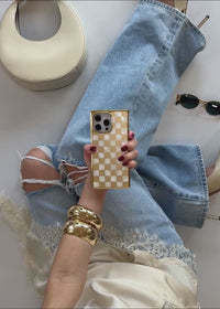 ["Elite", "Collection", "-", "SQUARE®", "Gold", "Checkered", "Mother", "of", "Pearl", "iPhone", "Case"]
