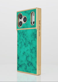 ["Elite", "Collection", "-", "SQUARE®", "Gilded", "Turquoise", "iPhone", "Case"]