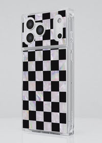 ["SQUARE®", "Checkered", "Mother", "of", "Pearl", "iPhone", "Case"]
