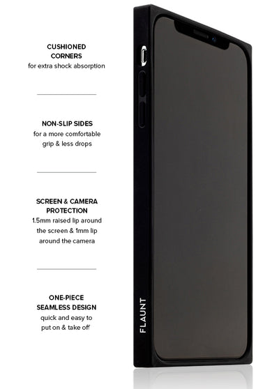 Black Marble SQUARE iPhone Case