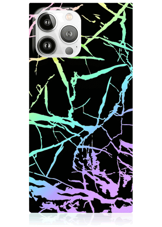 SQUARE® Holographic Marble iPhone Case