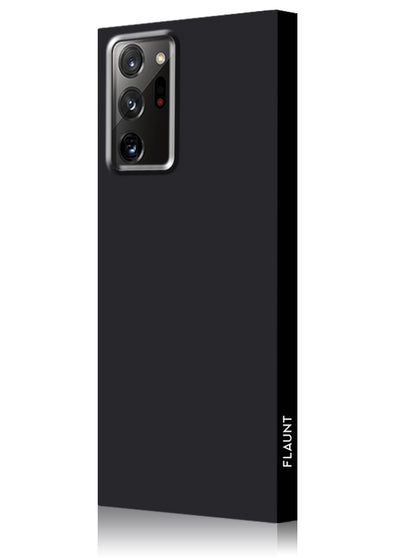 Matte Black Square Samsung Galaxy Case #Galaxy Note20 Ultra