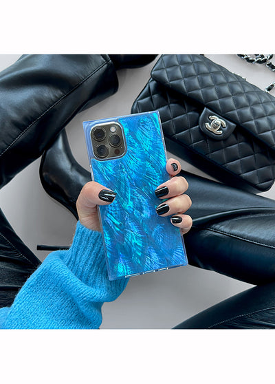 Blue Mother of Pearl SQUARE® iPhone Case Blue Mother of Pearl SQUARE® iPhone Case