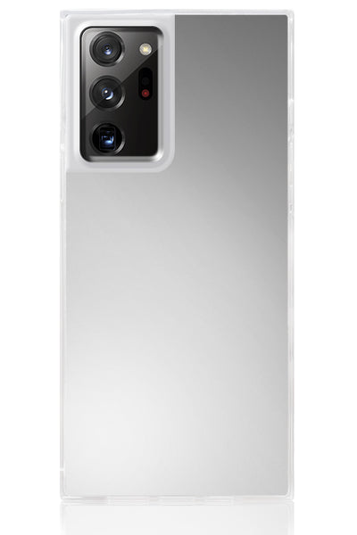 Metallic Silver Square Samsung Galaxy Case #Galaxy Note20 Ultra