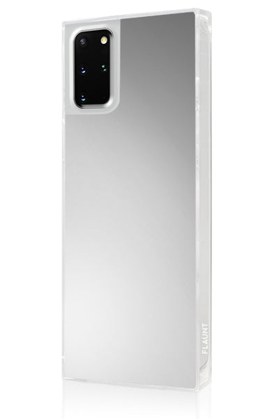 Metallic Silver Square Samsung Galaxy Case #Galaxy S20 Plus