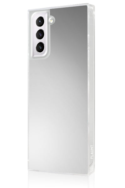 Metallic Silver Square Samsung Galaxy Case #Galaxy S21
