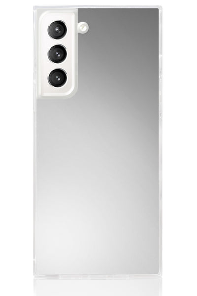 Metallic Silver Square Samsung Galaxy Case #Galaxy S23