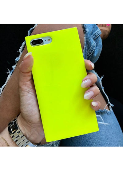 Neon Yellow SQUARE iPhone Case