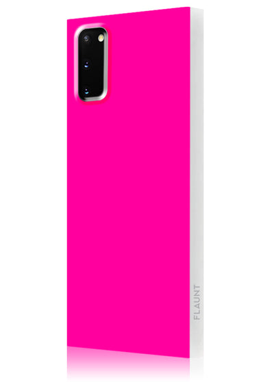 Neon Pink Square Samsung Galaxy Case #Galaxy S20