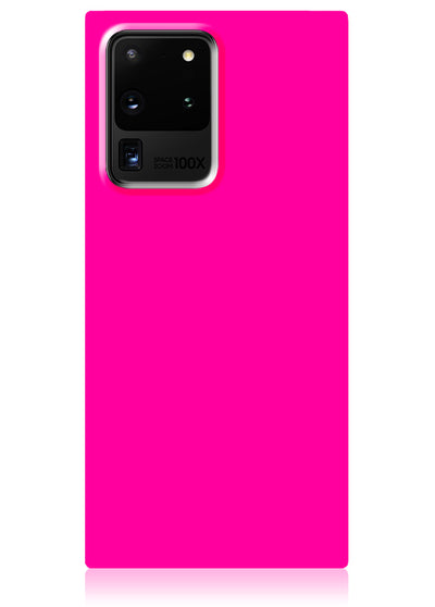 Neon Pink Square Samsung Galaxy Case #Galaxy S20 Ultra
