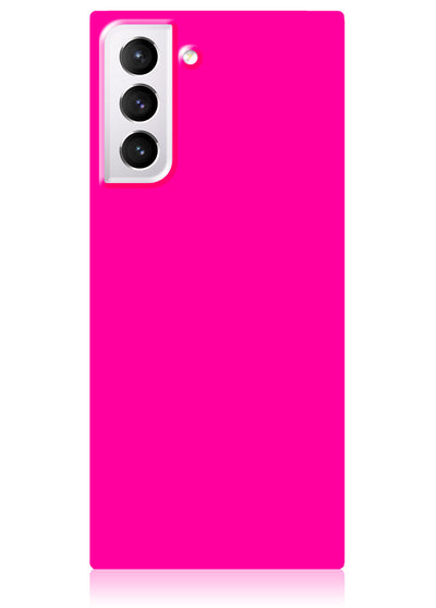 Neon Pink Square Samsung Galaxy Case #Galaxy S21