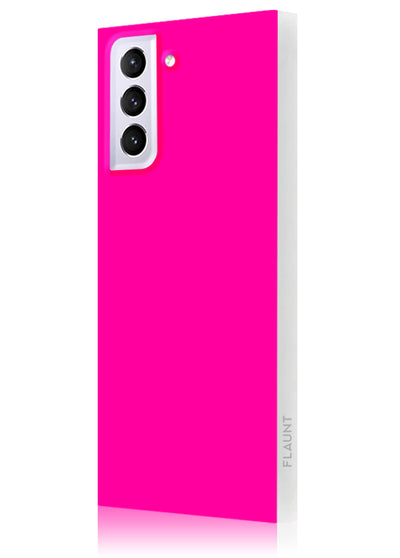 Neon Pink Square Samsung Galaxy Case #Galaxy S21 Plus