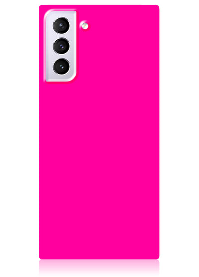 Neon Pink Square Samsung Galaxy Case #Galaxy S21 Plus