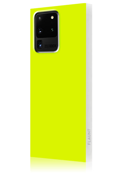 Neon Yellow Square Samsung Galaxy Case #Galaxy S20 Ultra