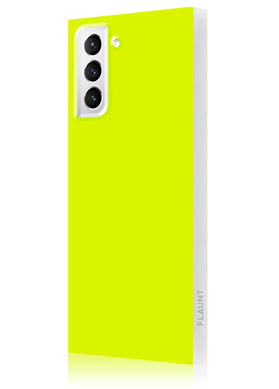 Neon Yellow Square Samsung Galaxy Case #Galaxy S21