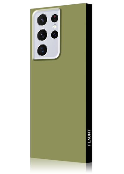Olive Green Square Samsung Galaxy Case #Galaxy S22 Ultra