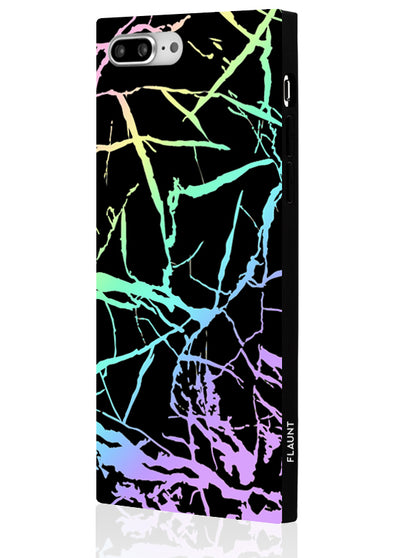 Holo Black Marble Square Phone Case #iPhone 7 Plus / iPhone 8 Plus