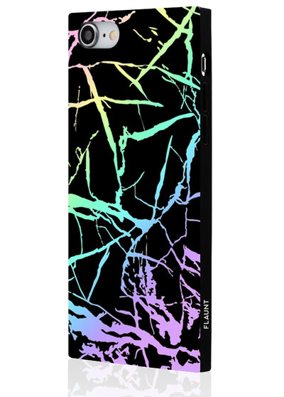 Holo Black Marble Square Phone Case #iPhone 7/8/SE (2020)