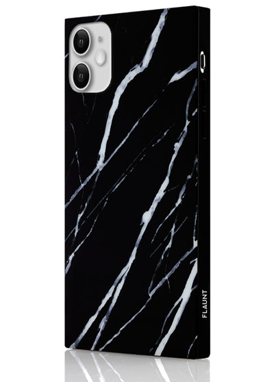 Black Marble Square Phone Case #iPhone 11