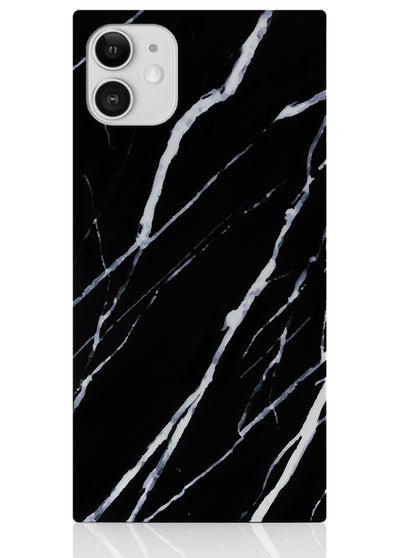 Black Marble Square iPhone Case #iPhone 11
