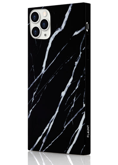 Black Marble Square Phone Case #iPhone 11 Pro Max