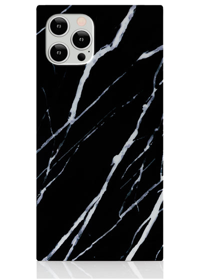 Black Marble Square iPhone Case #iPhone 12 / iPhone 12 Pro