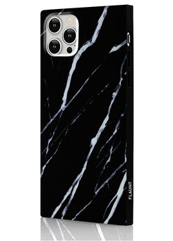 Black Marble Square iPhone Case #iPhone 12 Pro Max