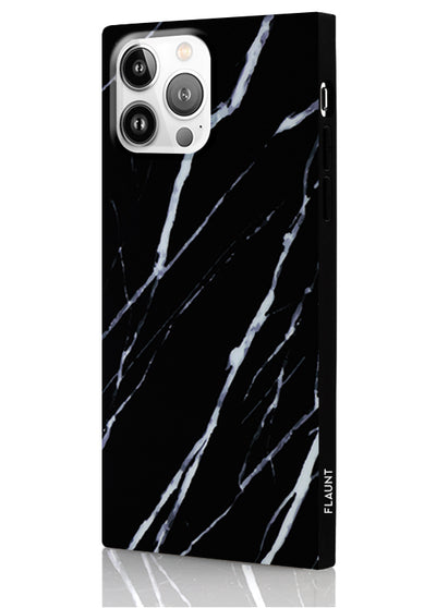 Black Marble Square Phone Case #iPhone 13 Pro