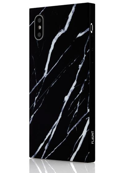 Black Marble Square Phone Case #iPhone X / iPhone XS