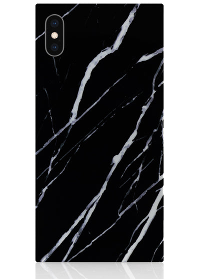 Black Marble Square iPhone Case #iPhone XS Max
