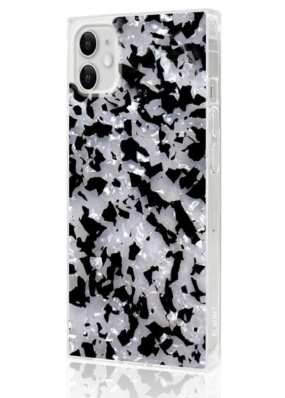Black and White Shell Square iPhone Case #iPhone 11